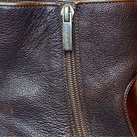 GIORGIO ARMANI Men's Brown Leather Chelsea Boots Size 42 (US 8.5-9) - Picture 7 of 7